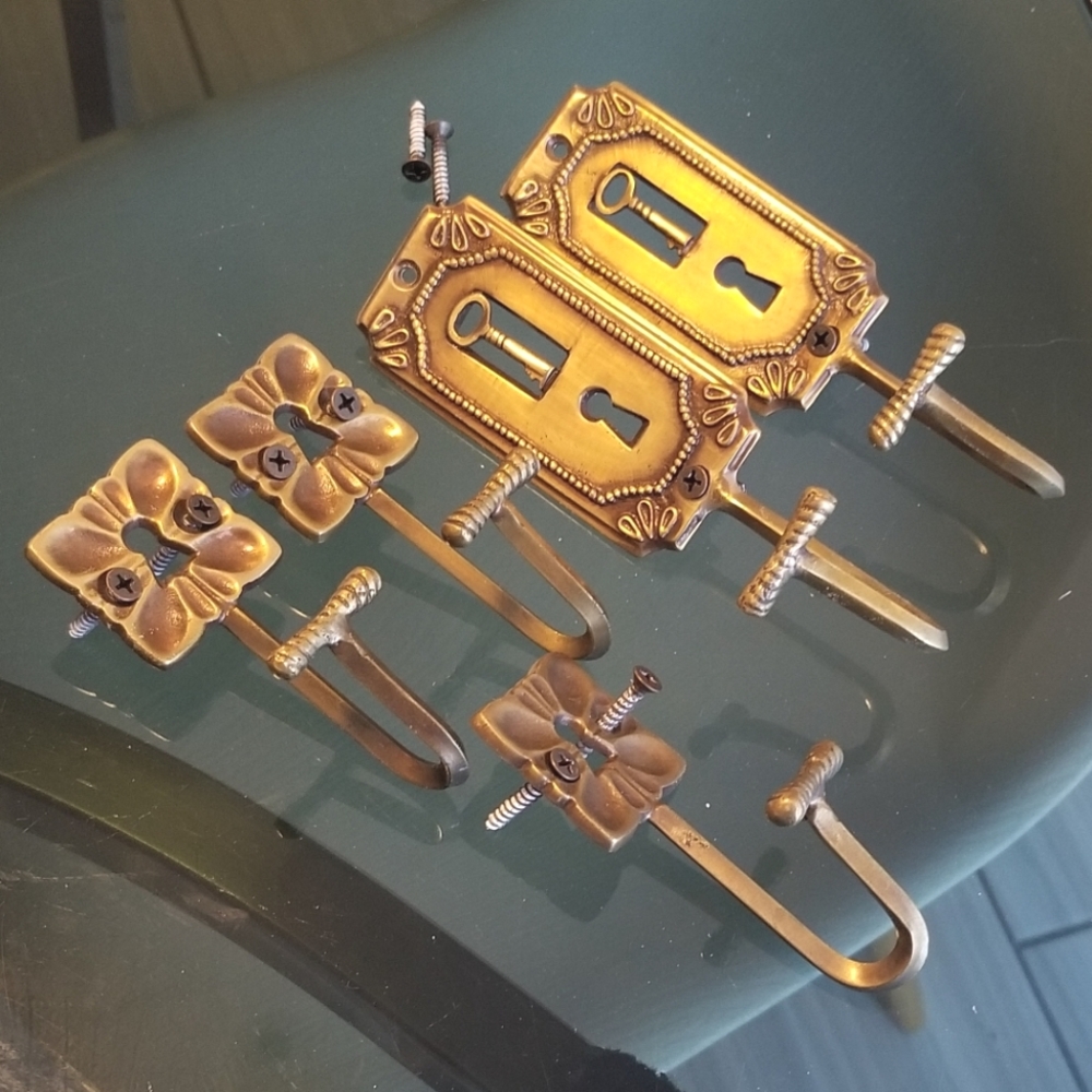 Anthropologie Key Hole Wall Hooks (qty 5)